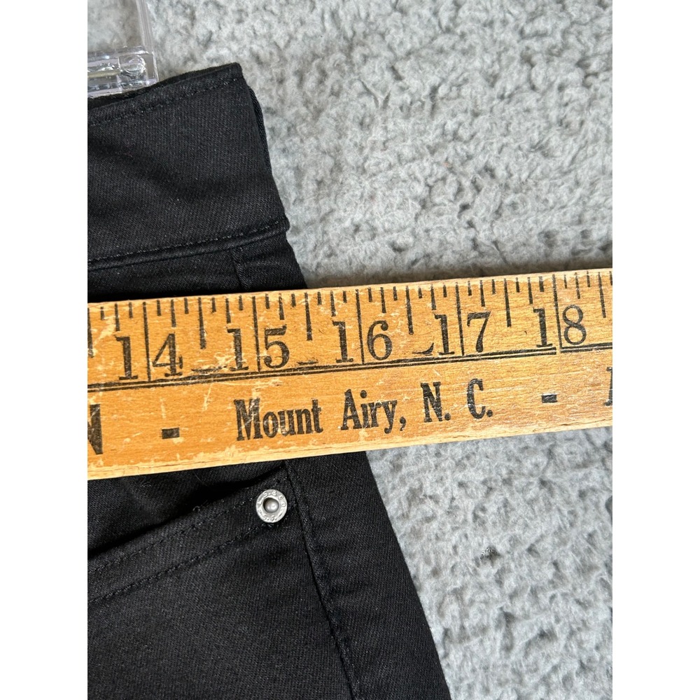 Levis 318 Shaping Wide Leg Jeans Womens 32 Black High Rise Stretch Denim Pants - Picture 7 of 11